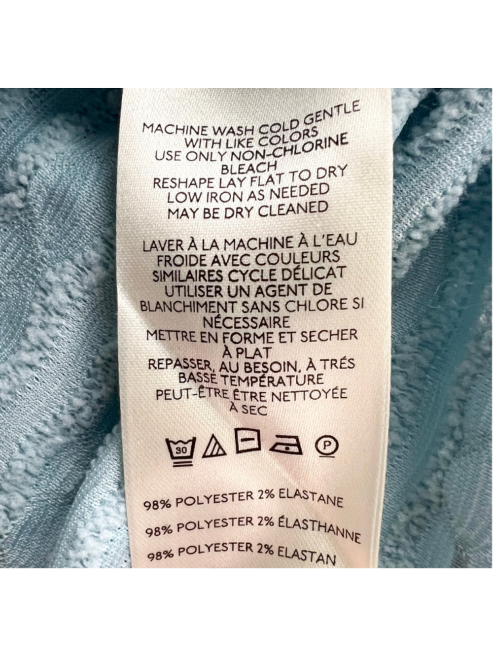 Anthropologie Light Blue Puff-Sleeve Scoop Neck Blouse Ruffle M Spring Coquette - Picture 4 of 7